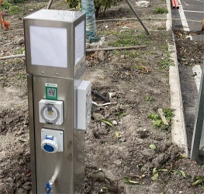 戶外營地智能水電樁安裝效果實拍
