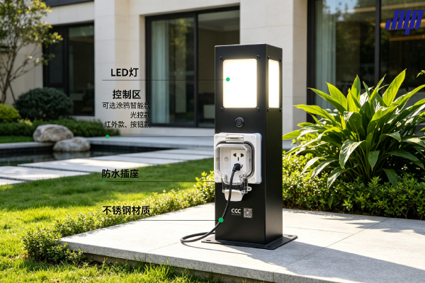 別墅庭院戶外水電樁選型四要點(diǎn)信息圖